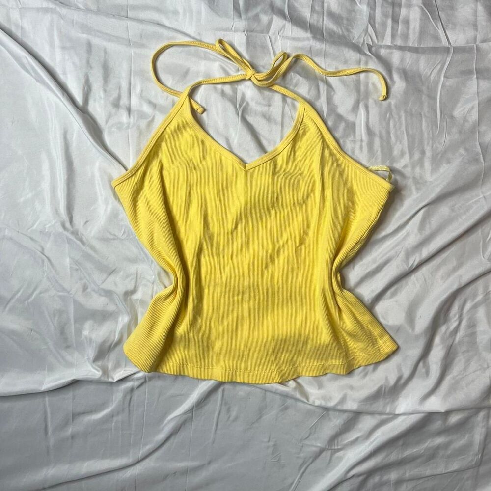 Old Navy Stretch Yellow Halter Top